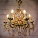 Bronze lusre and crystal grapevines