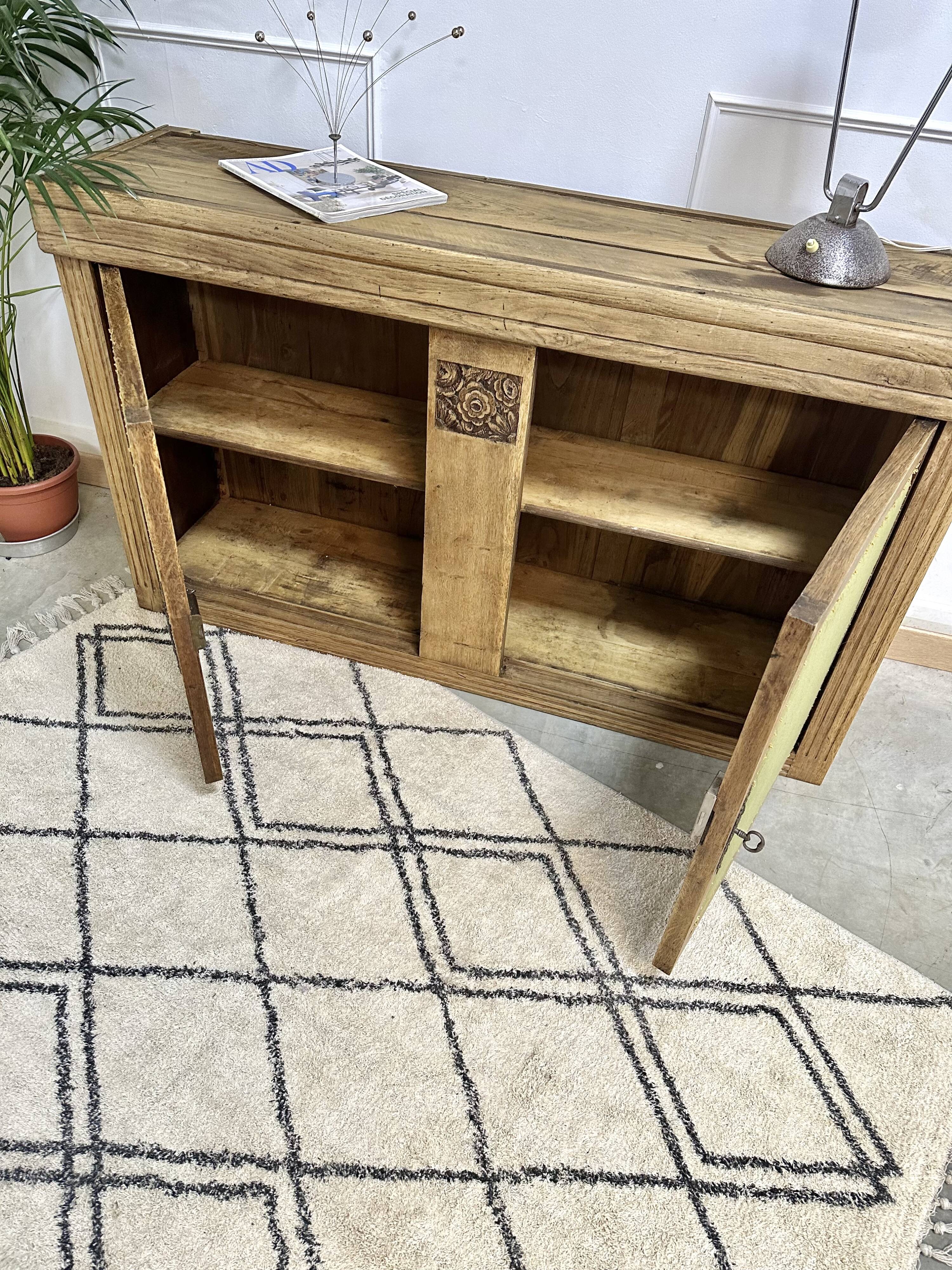 Country sideboard fabric doors