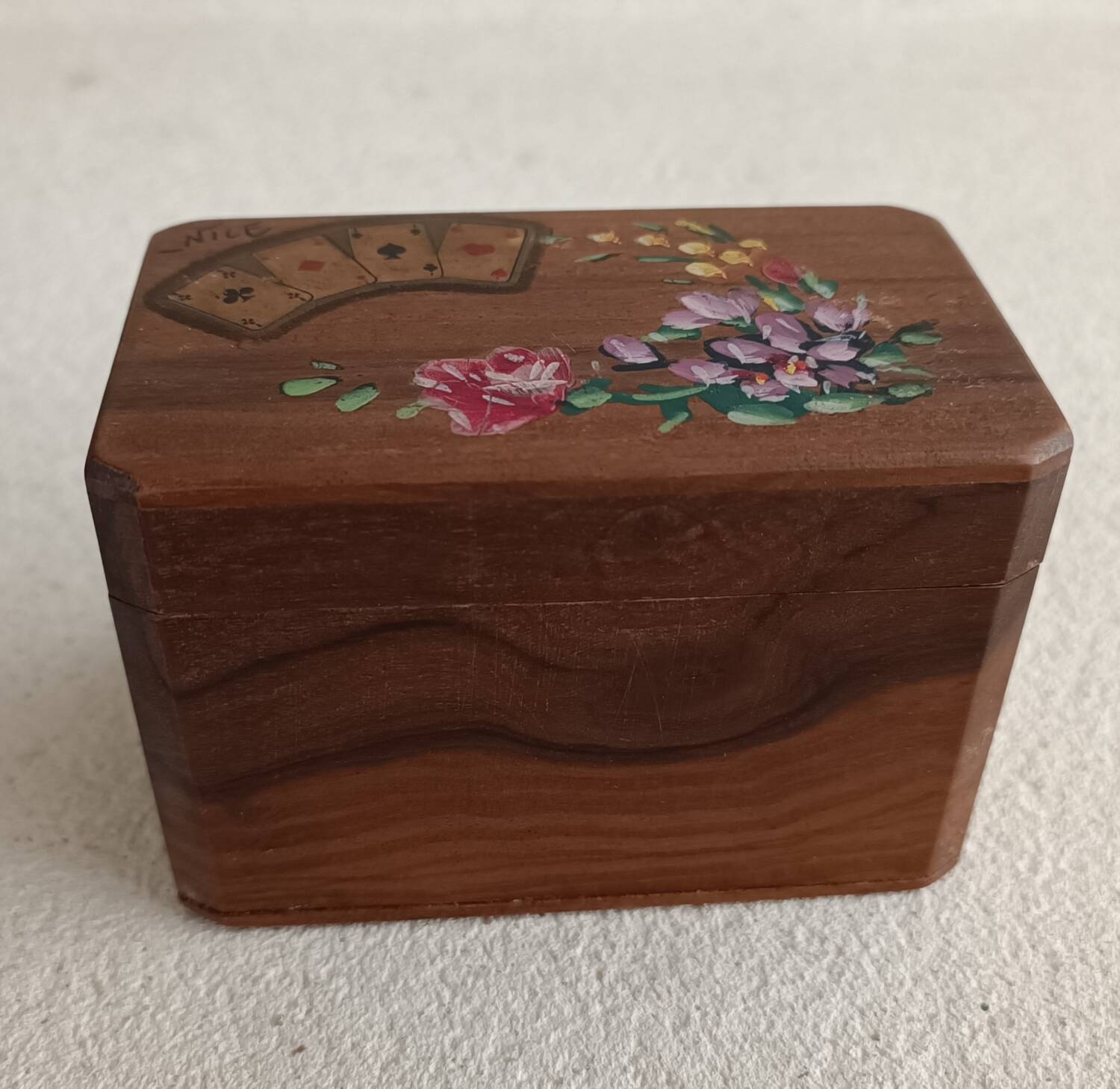 Wooden box for card games