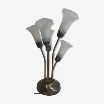 Lamp 5 branches tulips style art nouveau