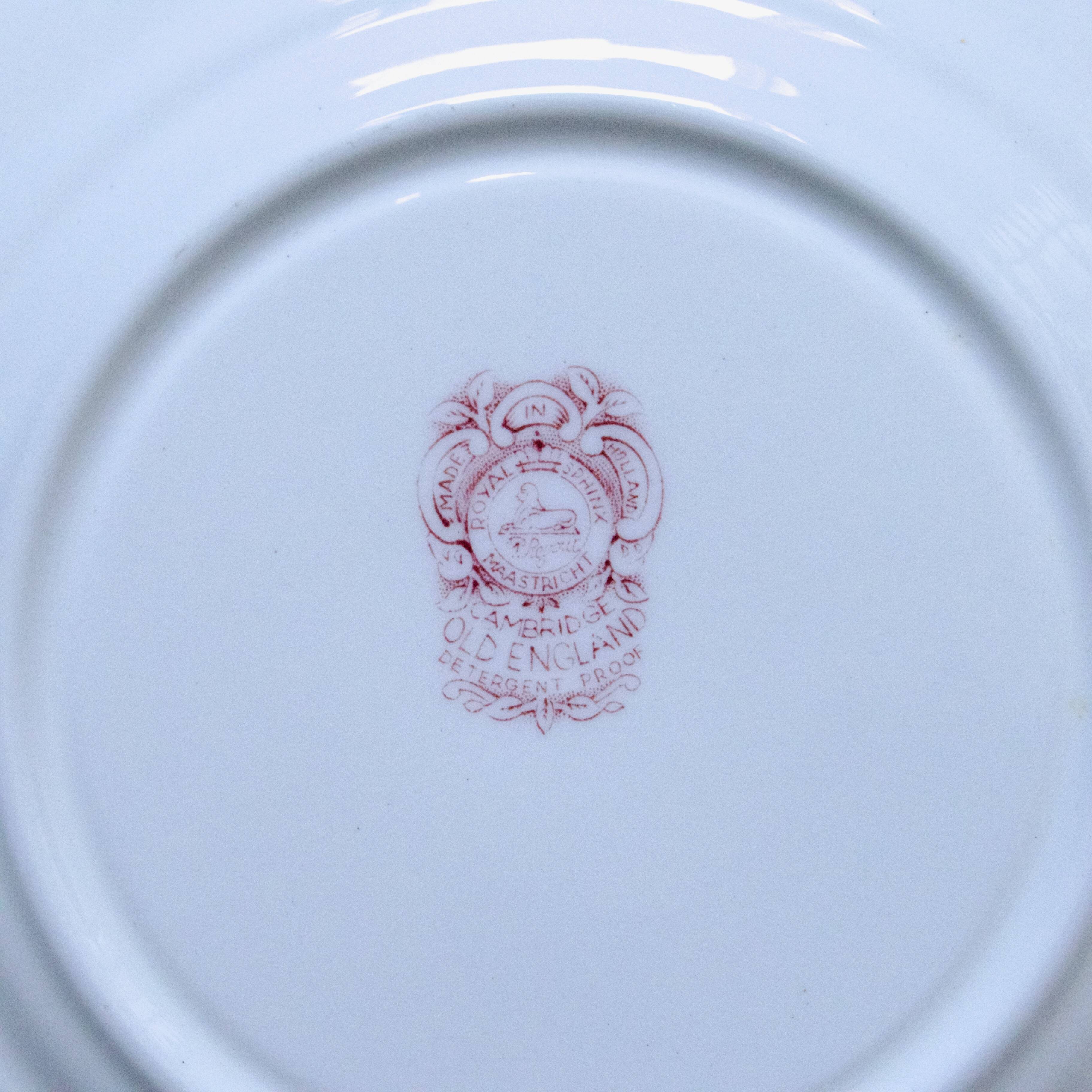 Antique Dutch plates signed Maastricht "Old England"