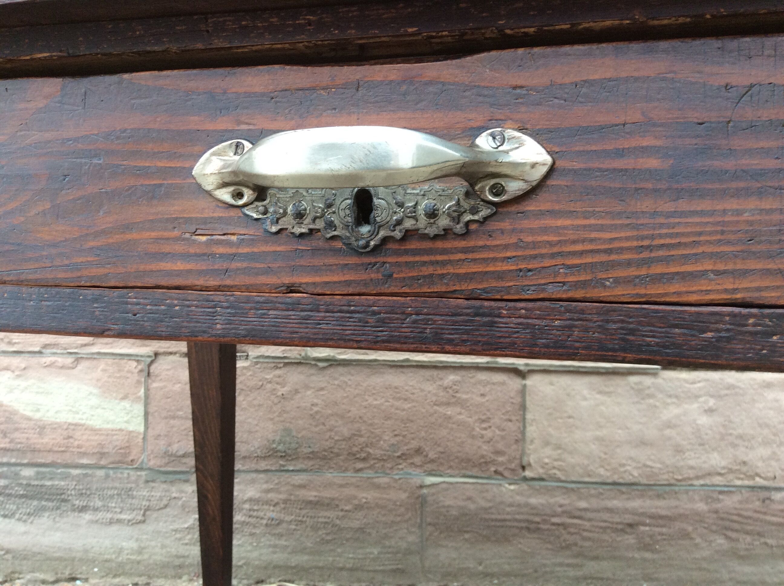 small vintage farm table 1900