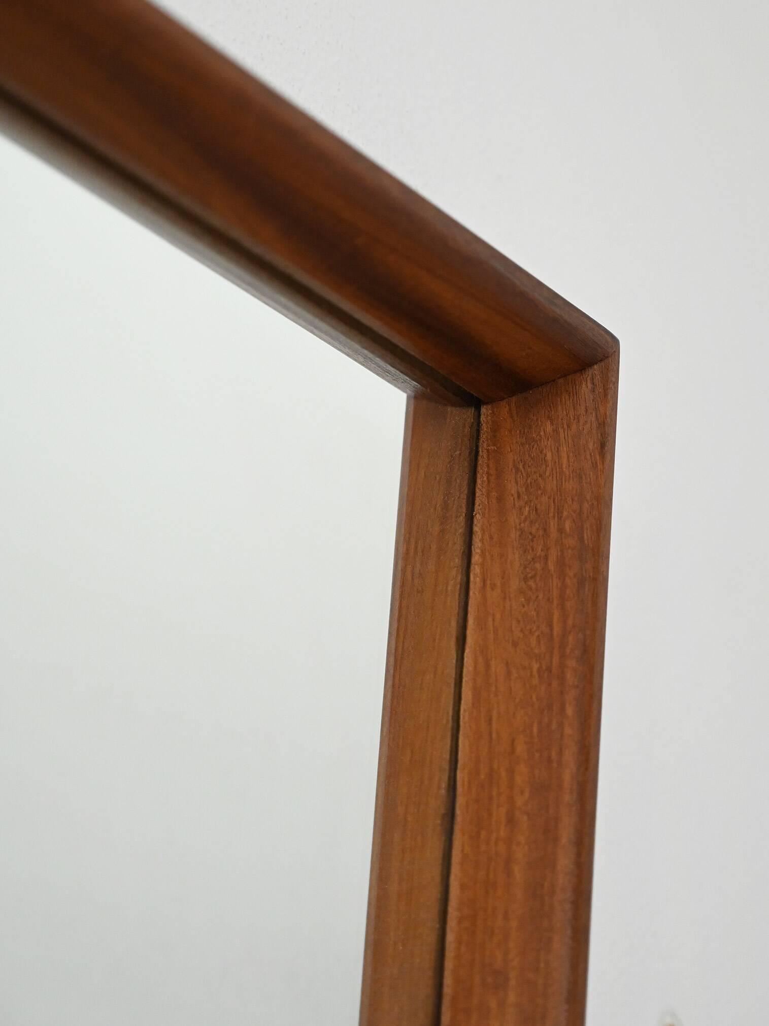 Swedish Scandinavian teak mirror with label