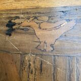 Coffee table in several types of solid wood.