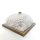 Golden globe ceiling light, bubble glass and brass