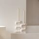 Duo of candle holders - CREAM WHITE