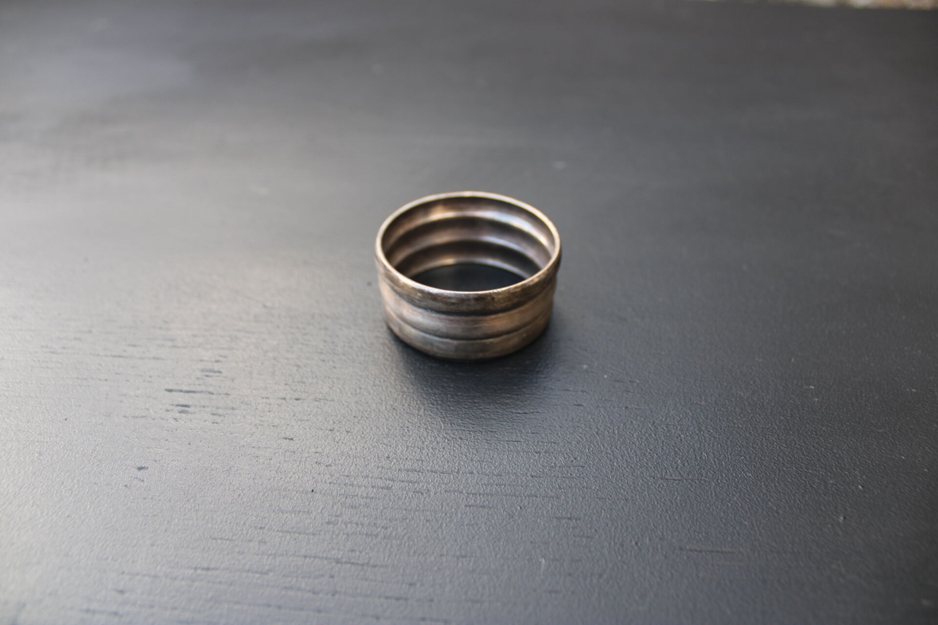 Silver metal towel ring