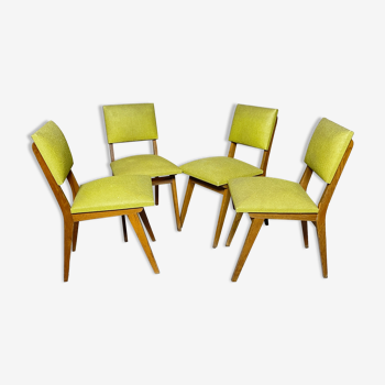 Chaises skai vertes années 50