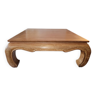 Table basse opium carrée en Teck cérusé