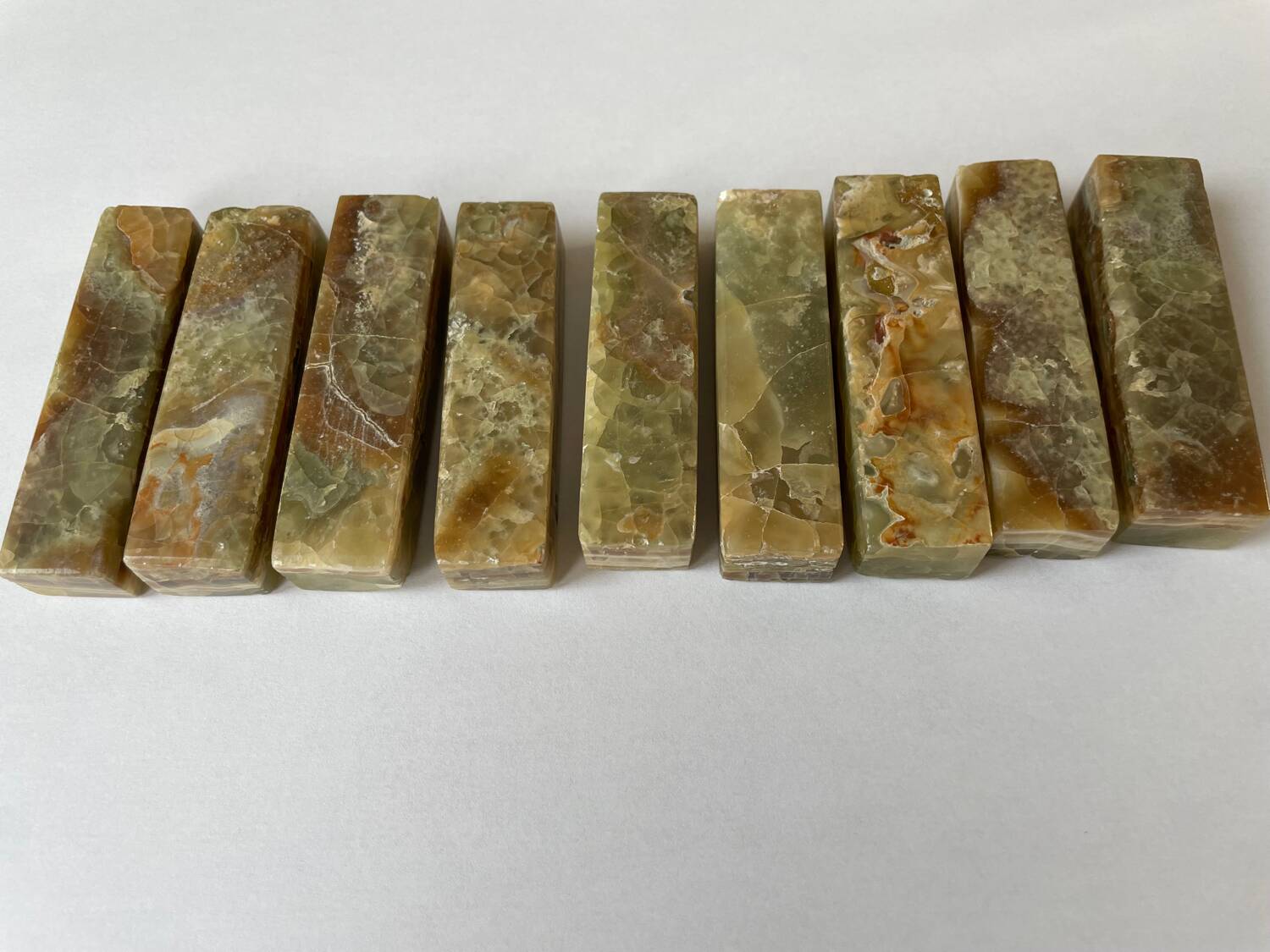 Set of 9 cutlery holders in Jade