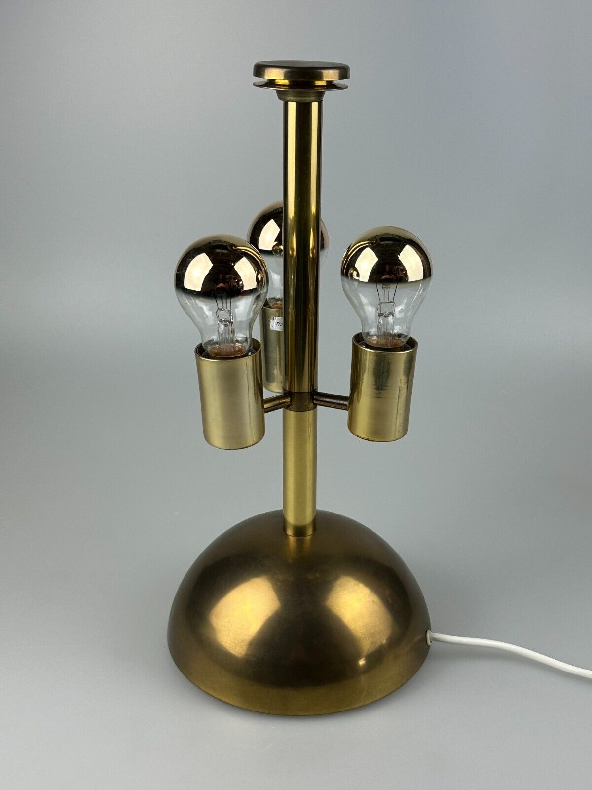 60s 70s table lamp by Doria Leuchten Germany glass brass Space Age