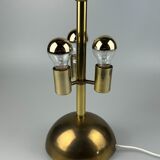 60s 70s table lamp by Doria Leuchten Germany glass brass Space Age
