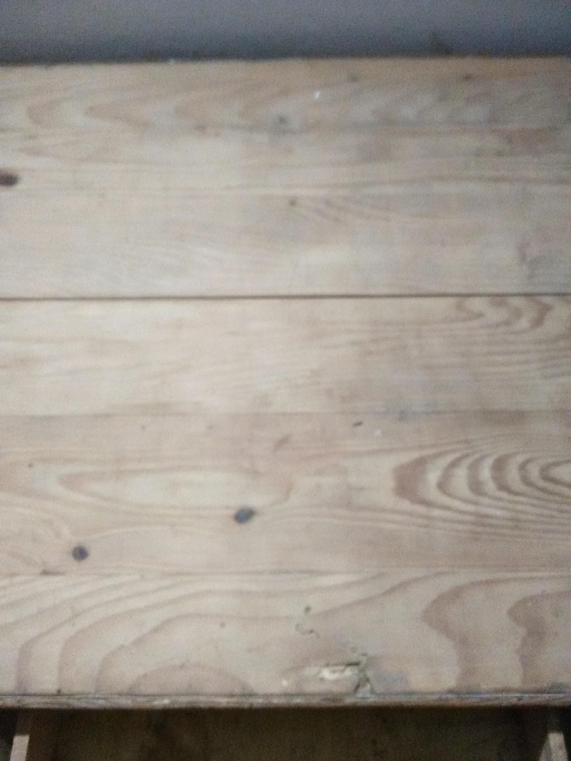 Old wooden farm table