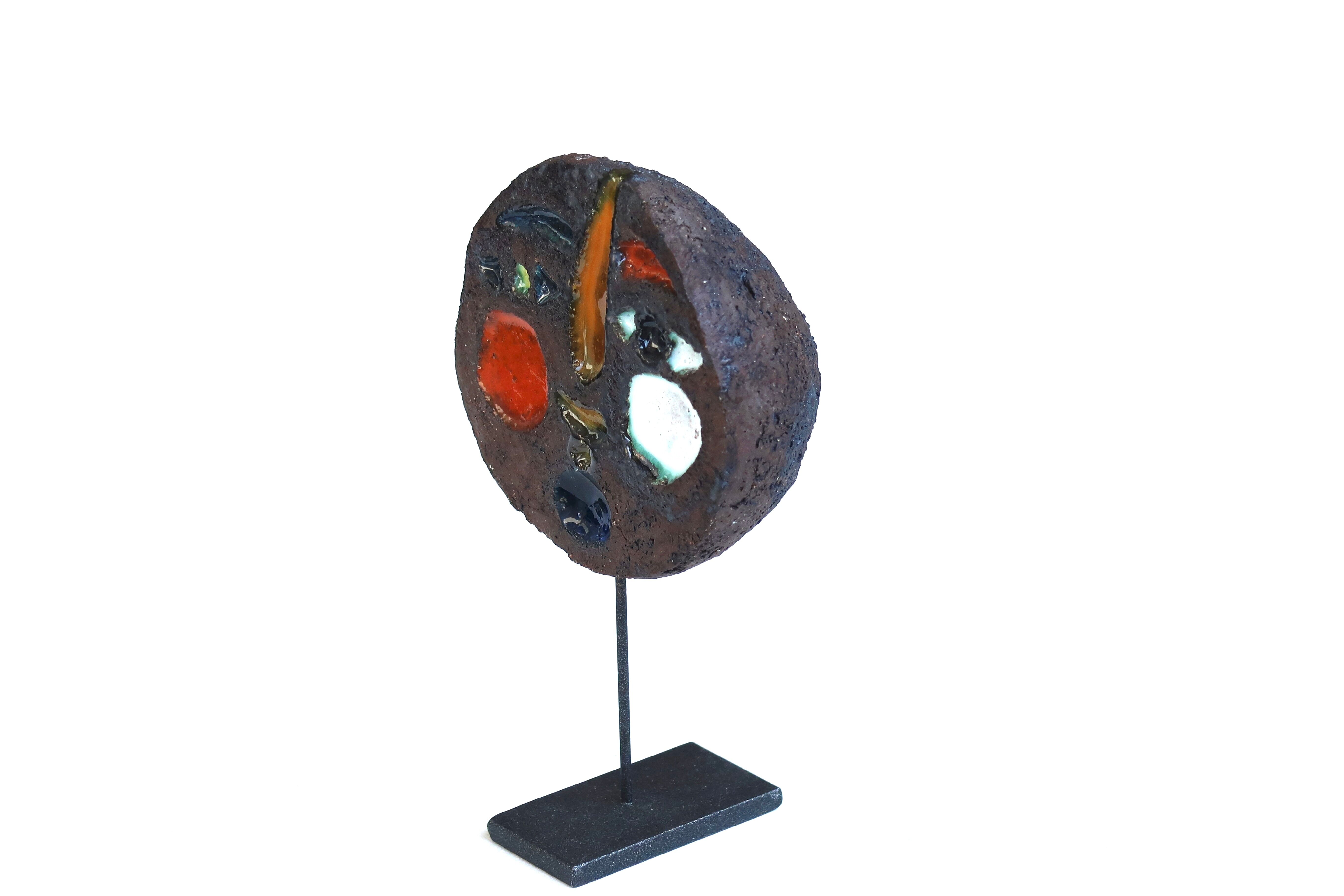 Sculpture tête en céramique de Jacotte Capron