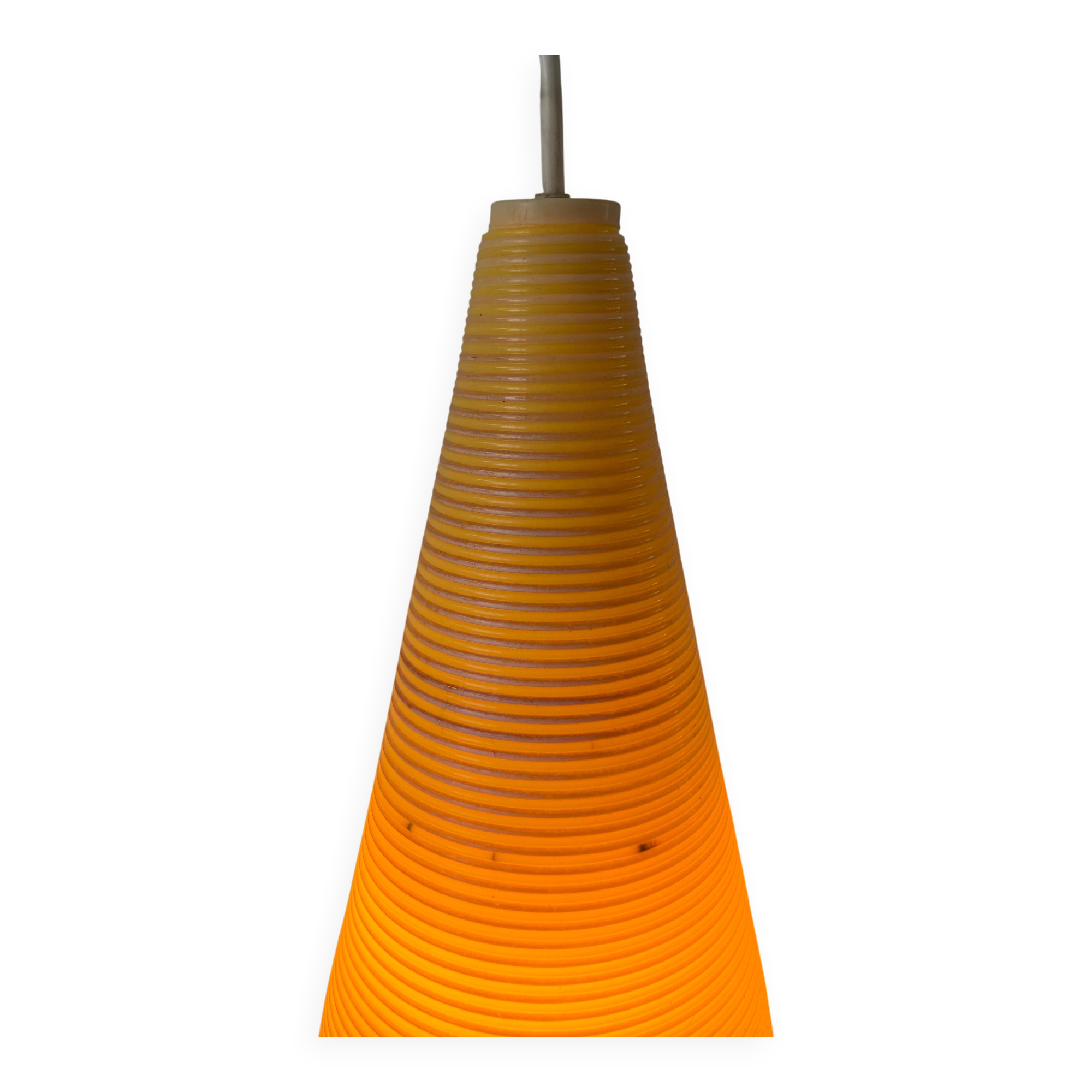 Suspended lamp with yellow Rotaflex shade by Yasha Heifetz, 1960s, Germany