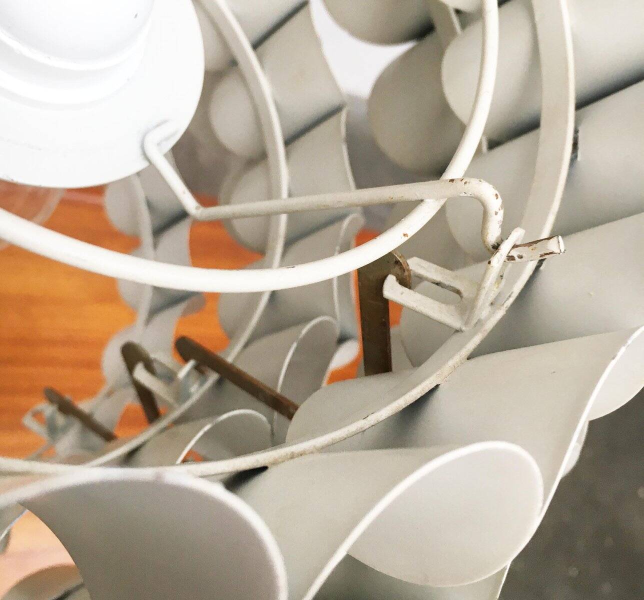 White metal pendant lamp from the mid-century by H. Zender for Temde.