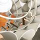 White metal pendant lamp from the mid-century by H. Zender for Temde.