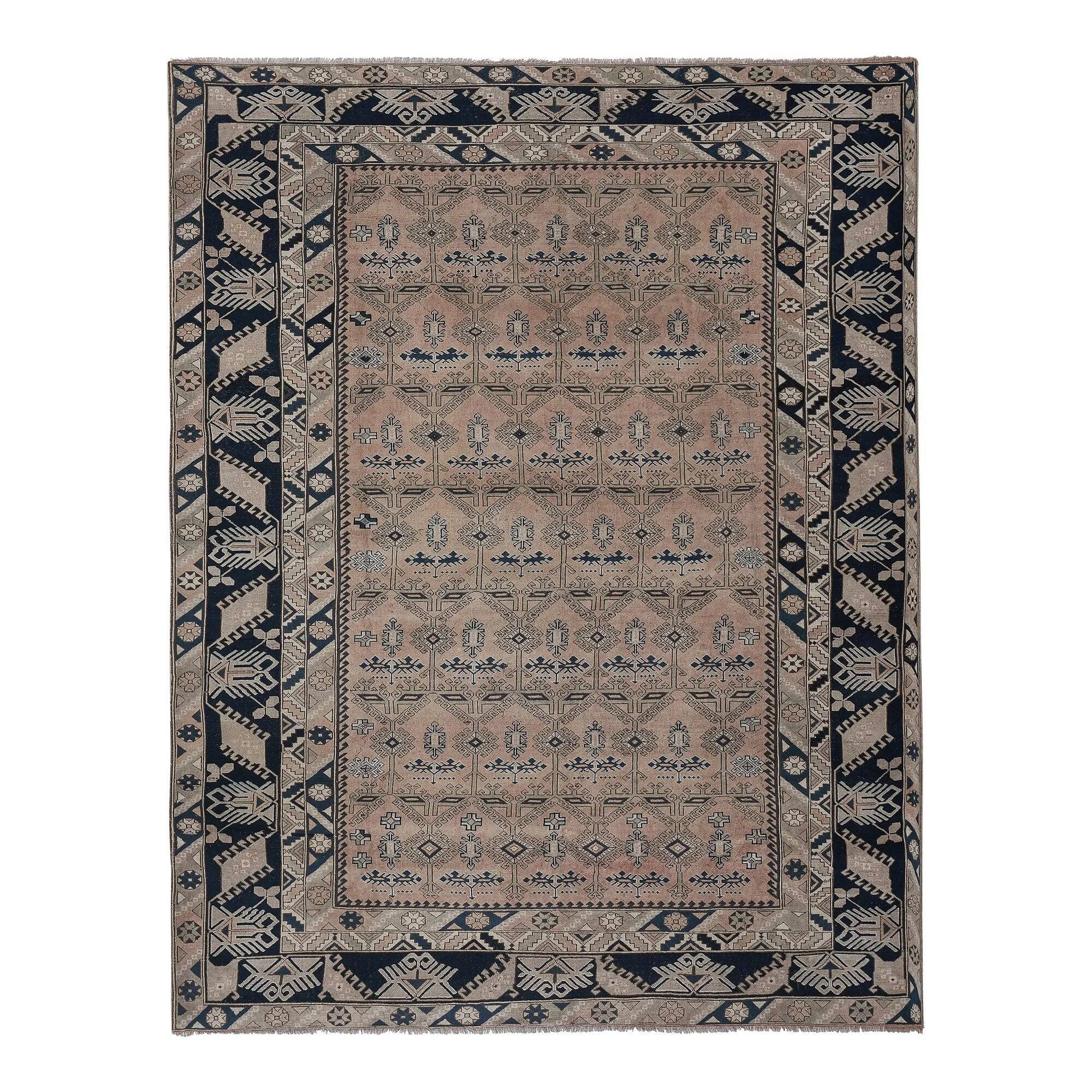 Vintage Turkish Oushak rug 302x393 cm