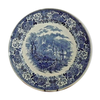 Vintage villiroy & boch burgenland serving plate in blue and white