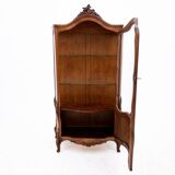 Walnut display case, France, around 1900.
