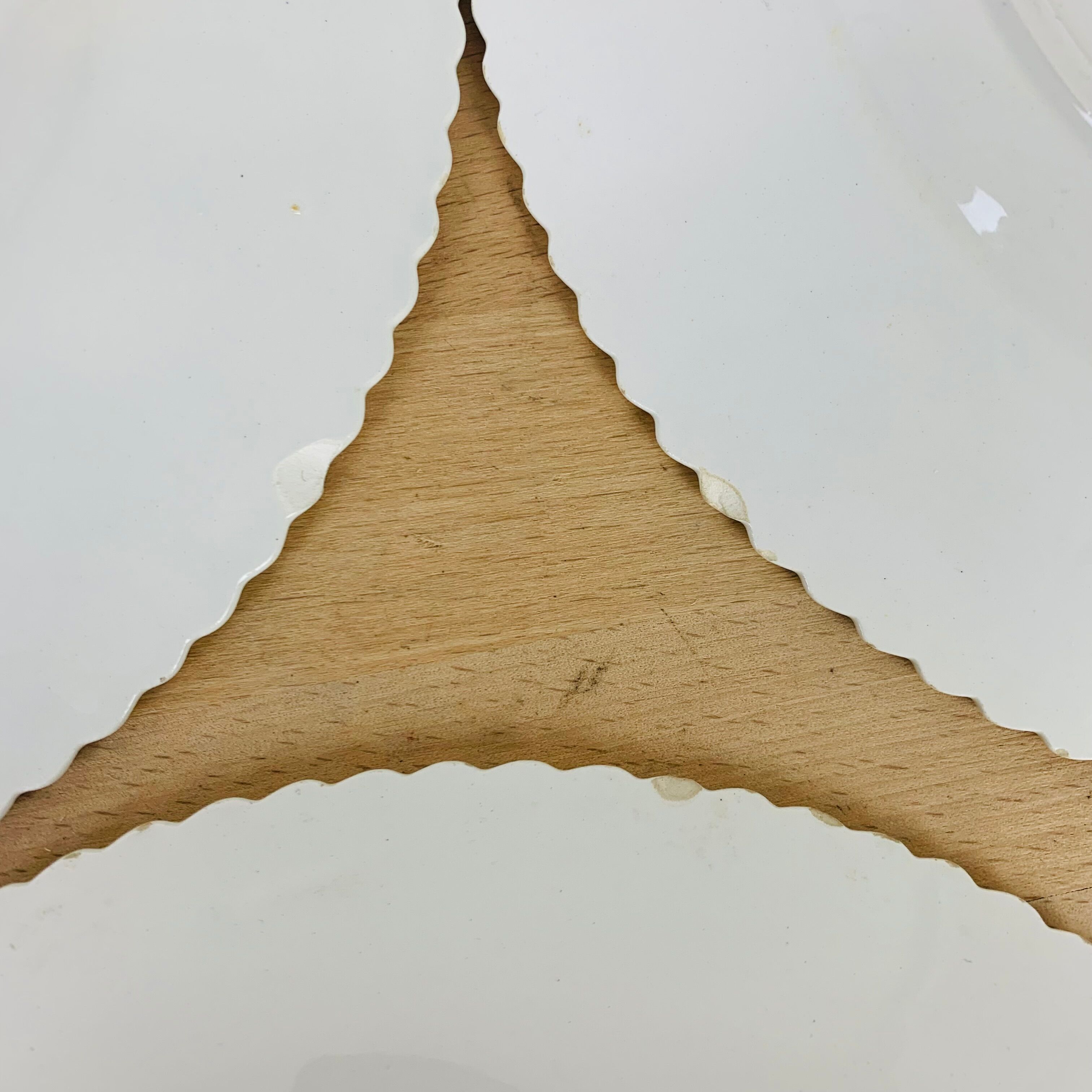 Set of 6 flat plates vintage earthenware