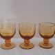 Verres à pied 70's ambré