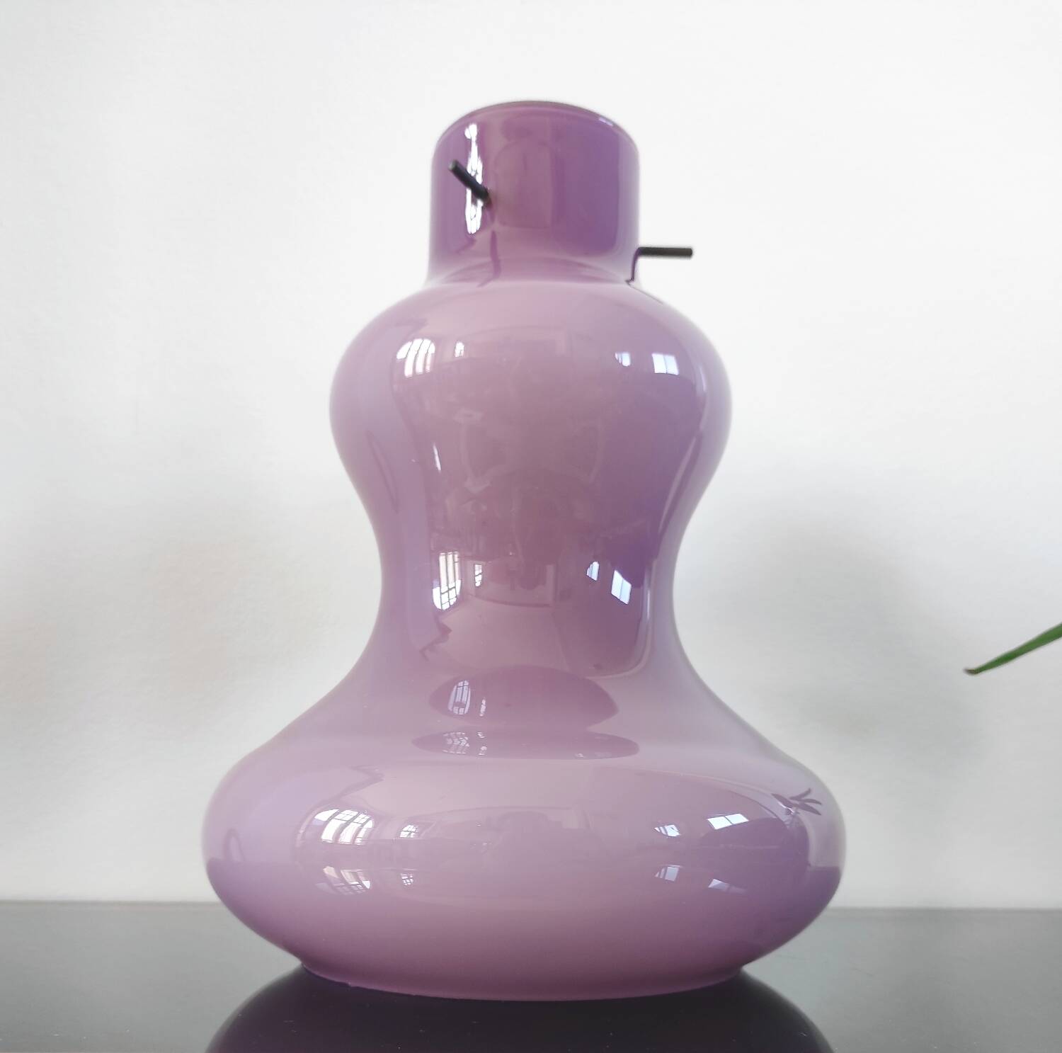 Vintage opaline Murano pendant light - Massimo Vignelli for Visto