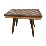 Side table with checkerboard pattern circa 1950