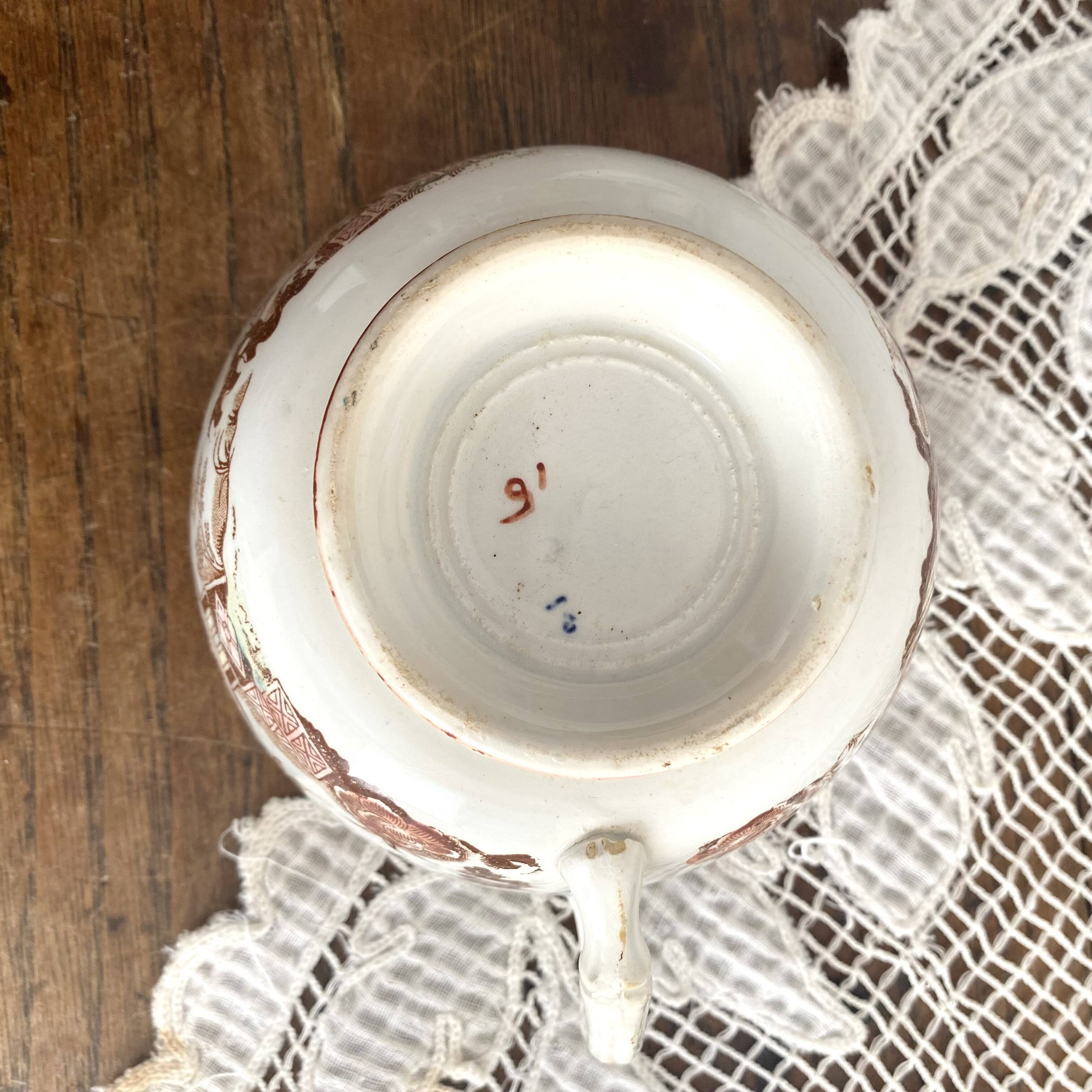 Polychrome ironstone teacup