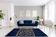 Modern Moroccan carpet dark blue