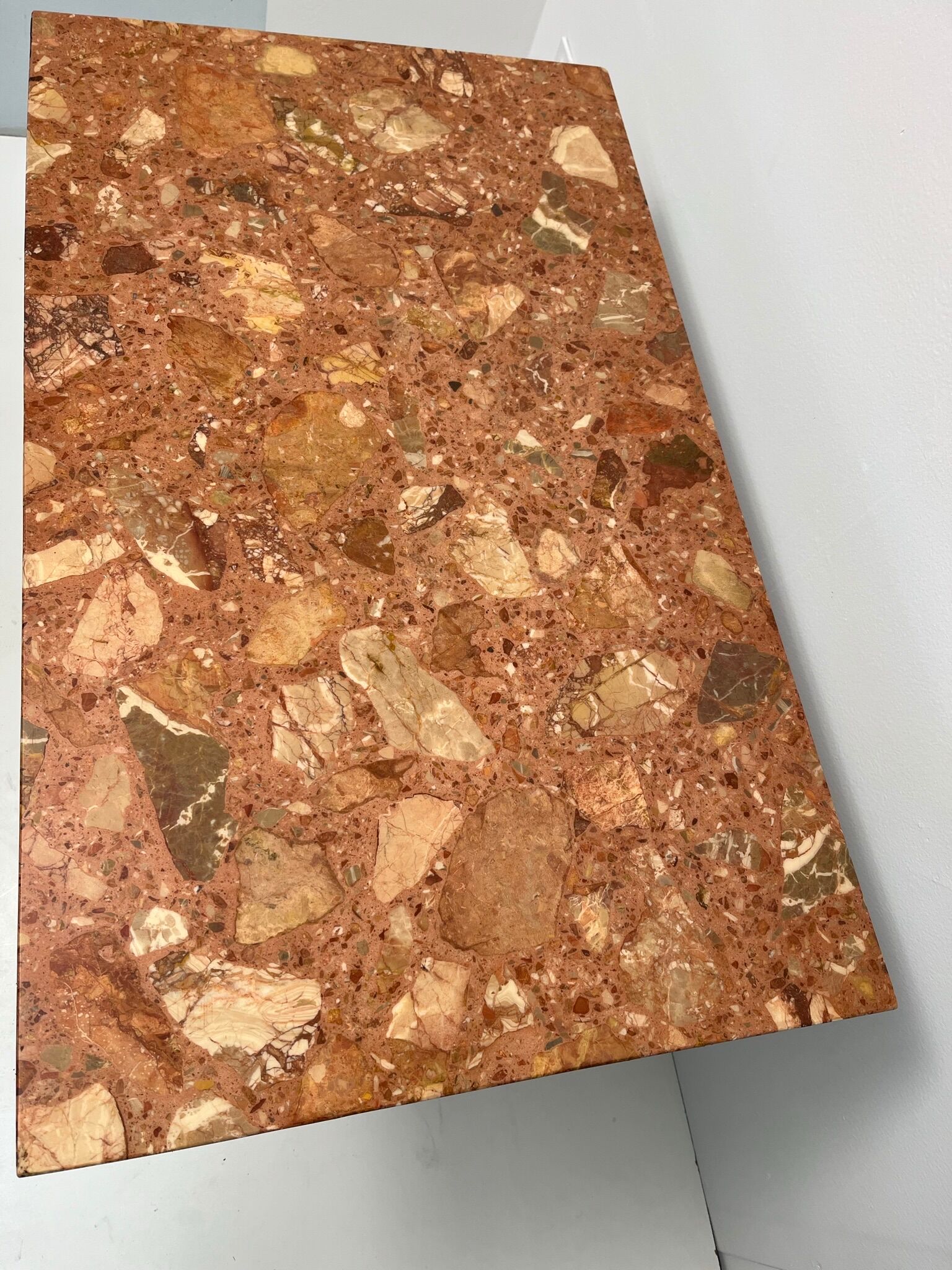 Pink marble bistro table from the early 20th century