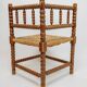 Classic vintage bobbin corner armchair