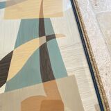 Gouache illustration on paper, glass frame