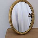 Art Nouveau brass mirror