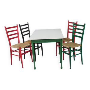 Chaises en osier B&B - table