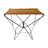Metal folding and striped canvas, 70s