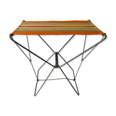 Metal folding and striped canvas, 70s