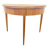 Biedermeier half-moon folding table in blond wood