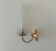Vintage wall light in brass and etched glass.