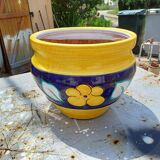 Pair of glazed terracotta planters