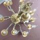 Antique chandelier in bronze and brass – 80 cm – multi-light – electricity