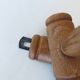 Old wooden wall coat rack