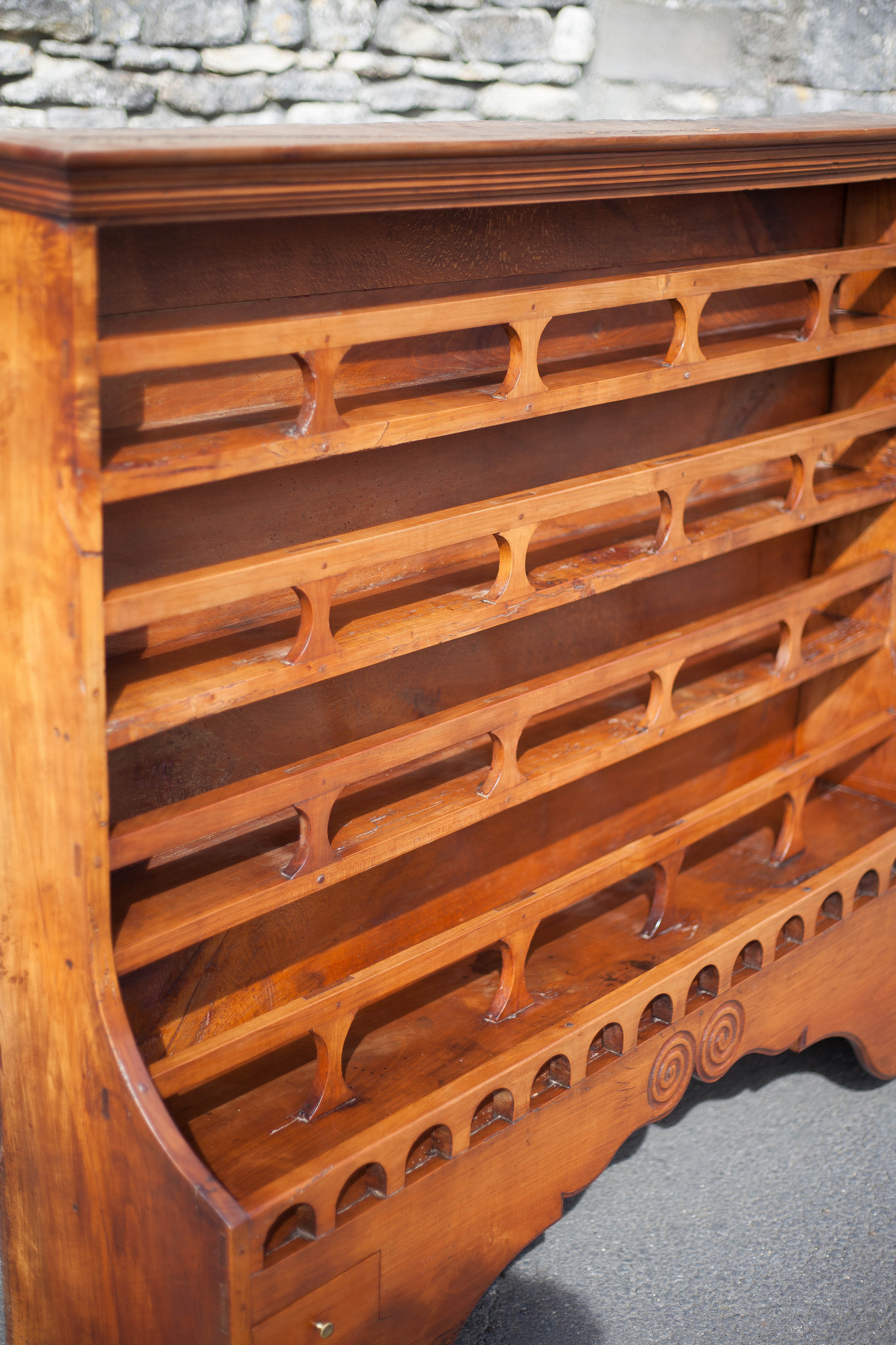 Vintage wood cabinet, high shelf, kitchen storage, countryside