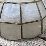 Mother-of-pearl and brass pendant light