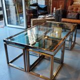 Vintage coffee table with 4 nesting tables
