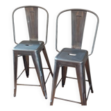 2 chaises de bar Tolix