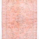 7x10 Dusty Pink Vintage Persian Rug, 199x303 Cm