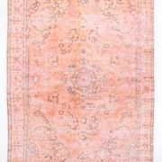 7x10 Dusty Pink Vintage Persian Rug, 199x303 Cm
