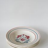 Lot of 5 Lunéville soup plates, Herblay model, 1950