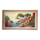 Tableau du peintre Louis Andrey "Paysage impressionniste de la Côte d'Azur"